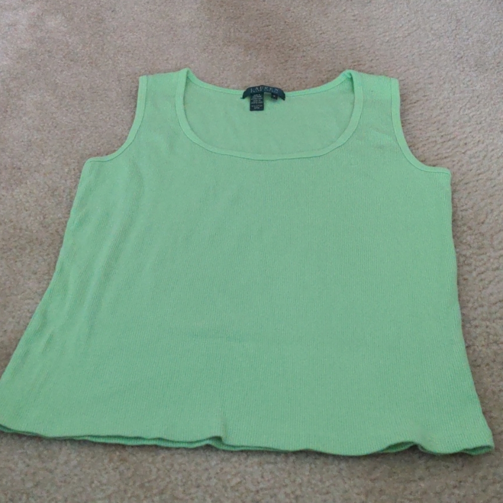 Ralph Lauren lime green tank top